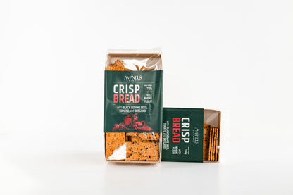 KVIETINĖS DUONELĖS SU JUODAISIAIS SEZAMAIS, POMIDORAIS IR RAUDONĖLIU